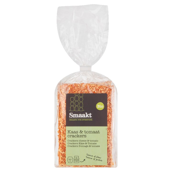 Smaakt Bio Kaas &amp;amp; Tomaat Crackers 200g