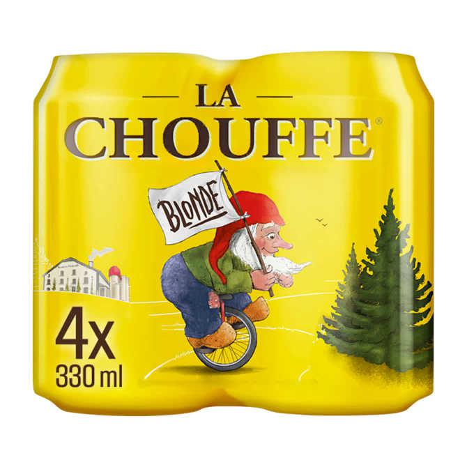 La Chouffe Blond Speciaalbier blik 4pack