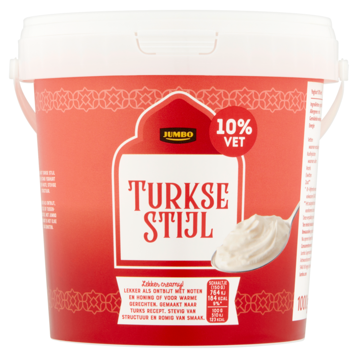 Jumbo Yoghurt Turkse Stijl Naturel 10% Vet 1kg