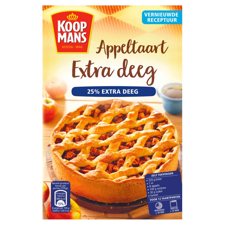 Koopmans Appeltaart extra deeg