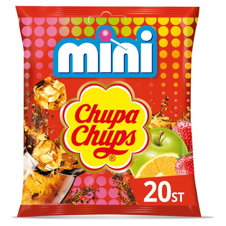 Chupa Chups The Best of Mini Lollies Uitdeel Snoep Zak 20 stuks