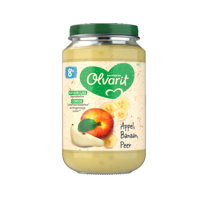 Olvarit Appel Banaan Peer 8+ Maanden 200g