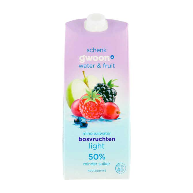 g&#039;woon Water &amp; fruit bosvruchten light