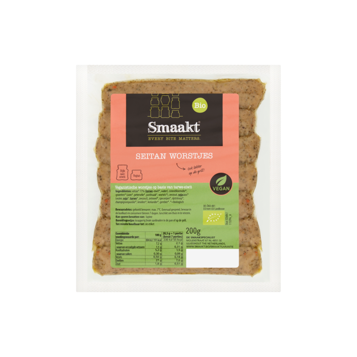 Smaakt Bio Seitan Worstjes 200g