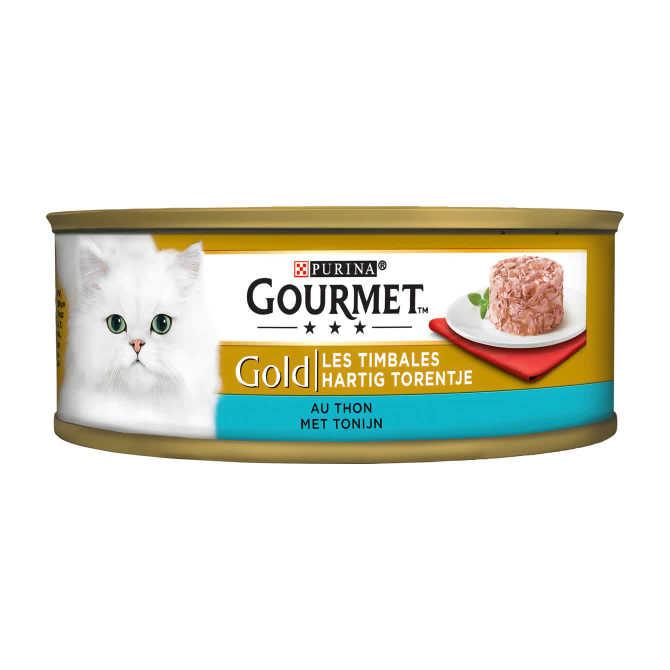 PURINA GOURMET GOLD Nat kattenvoer HARTIG TORENTJE Tonijn 85g Blikje