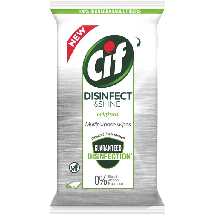 Cif Disinfect &amp;amp; Shine Wipes Original 60 doekjes