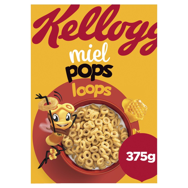 Kellogg&amp;#x27;s Honey Pops Loops Ontbijtgranen 375g