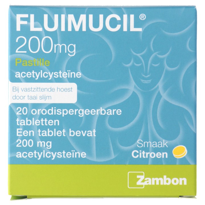 Fluimucil Pastille bij hoesten 200 mg, 20 stuks