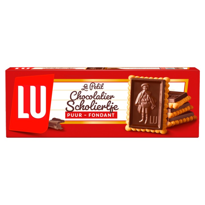 LU Scholiertje chocolade koekjes Puur 2 x 6 Biscuits 150g