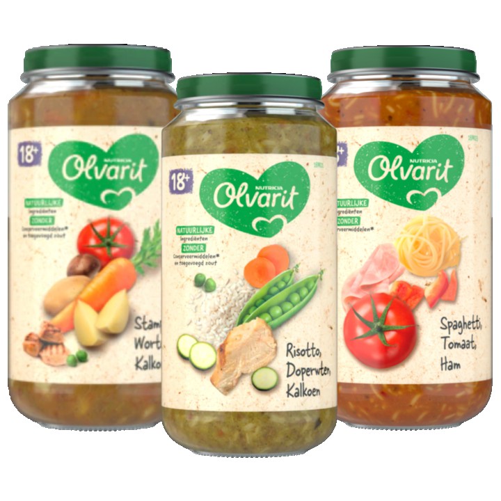 Olvarit Maaltijdpotjes 18+ Maanden 3 x 250g