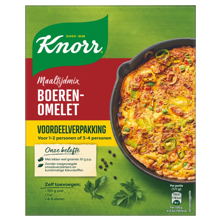 Knorr Maaltijdmix Boerenomelet 2 x 12g