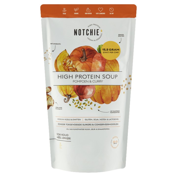 NOTCHIE High Protein Soup Pompoen &amp;amp; Curry 570ml