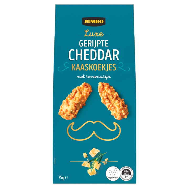 Jumbo Gerijpte Cheddar Kaaskoekjes met Rozemarijn 75g