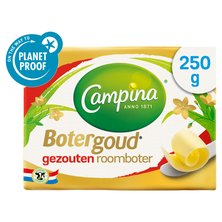 Campina Botergoud Gezouten roomboter Wikkel 250g