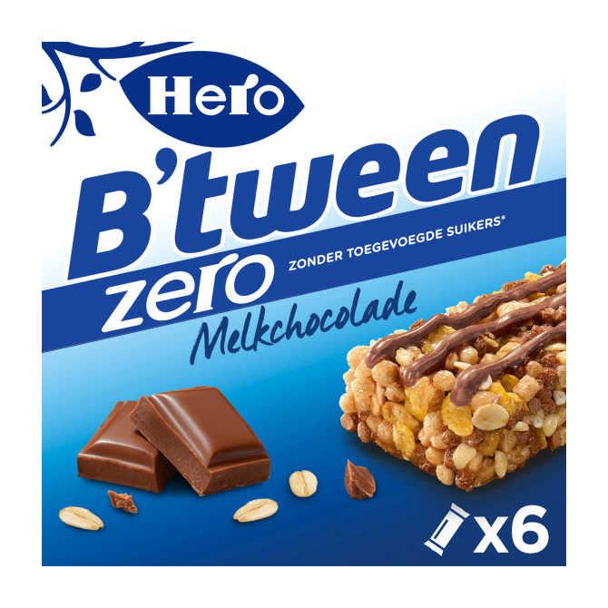 B&#039;tween Mueslireep Zero Melkchocolade 6 x 20 g