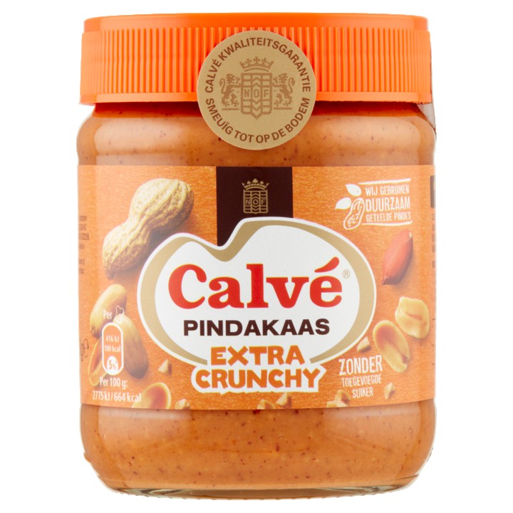 Calv&amp;eacute; Pindakaas Extra Crunchy 350g