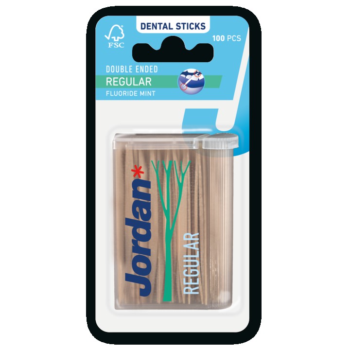 Jordan Sticks Fluoride Mint Double Ended Regular 100 Stuks | Nederland Life Jordan Sticks Fluoride Mint Double Ended Regular 100 Stuks