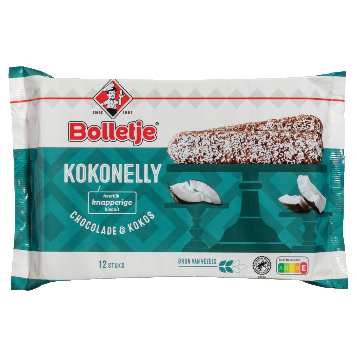 Bolletje Kokonelly Chocolade &amp;amp; Kokos 12 Stuks 200g