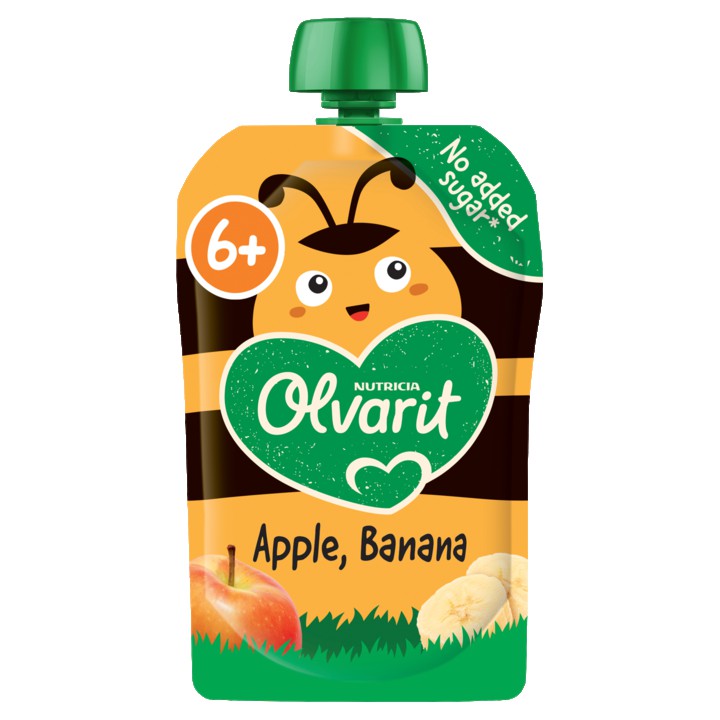 Olvarit Knijpfruit Appel Banaan 6+ Maanden 100g