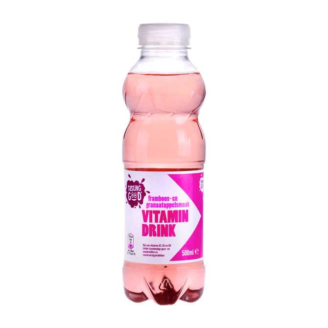 Tasting Good Vitaminewater framboos granaatappel