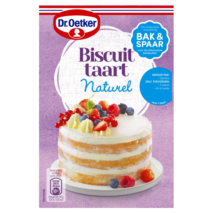 Dr. Oetker Basismix Biscuit Taart 330g