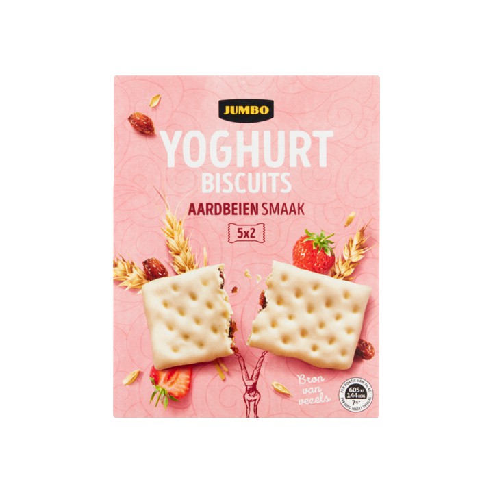 Jumbo Yoghurt Biscuits Aardbei 5 x 2 Stuks