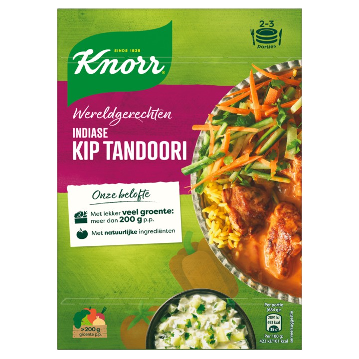 Knorr Wereldgerechten Maaltijdpakket Indiase Kip Tandoori 303g