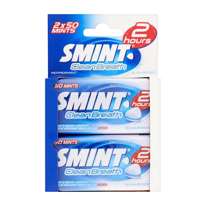 Smint Clean breath peppermint 2 x 50 stuks