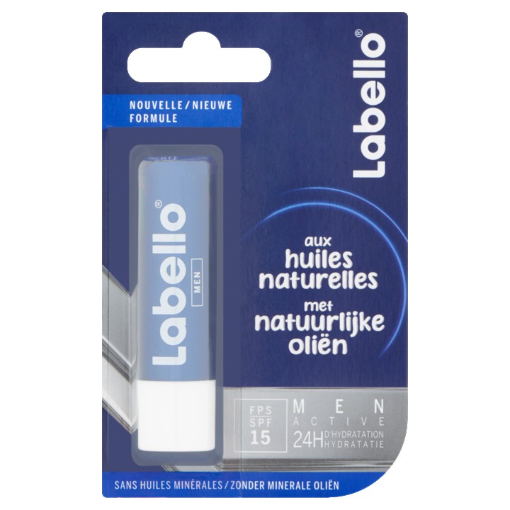 Labello Men Active SPF 15 met Natuurlijke &amp;Ouml;lien 4, 8g