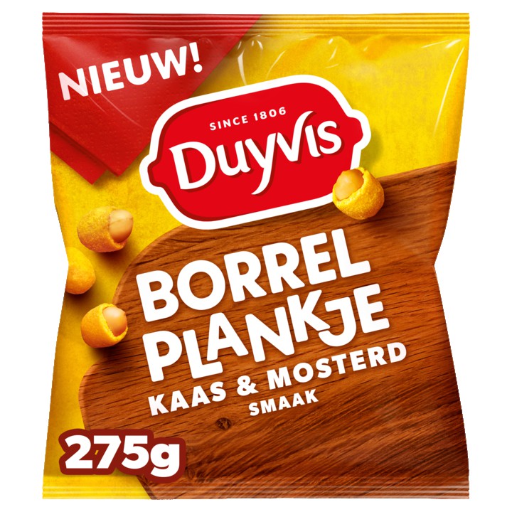 Duyvis Borrelnootjes Pinda Noten Kaas &amp;amp; Mosterd 275gr