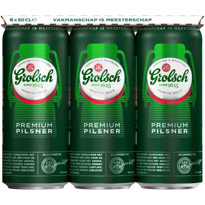 Grolsch Premium Pilsner Bier Blik 6-pack - 6 x 50 cl