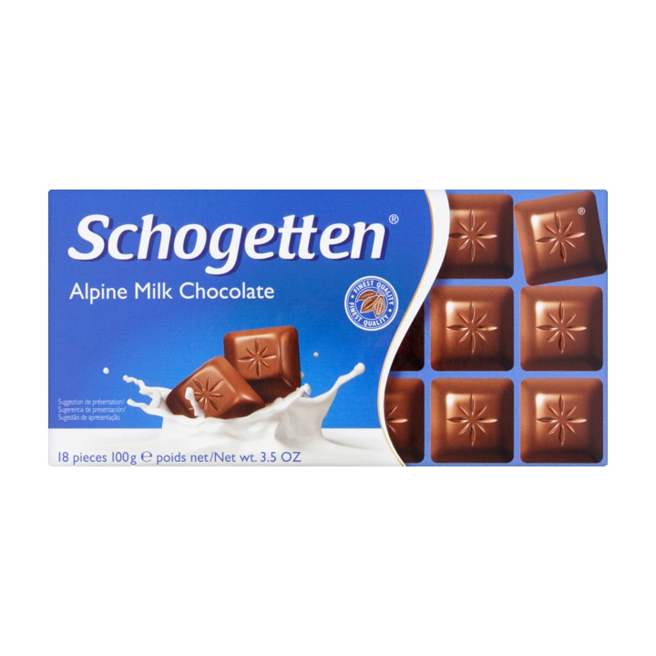 Schogetten Alpine Milk Chocolate 18 Stuks 100g