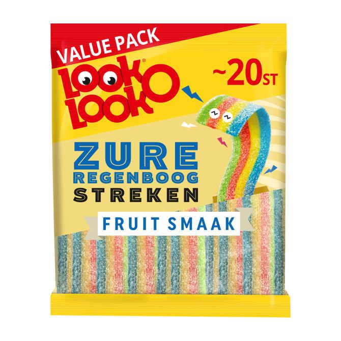 Look-o-Look Zure regenboog streken fruit smaak value pack