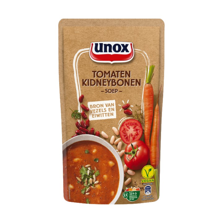 Unox Soep In Zak Tomaten Kidneybonen 570ml