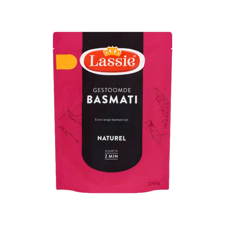 Lassie Gestoomde Basmati Naturel 200g