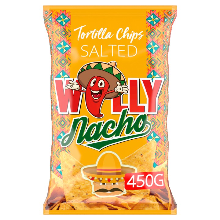 Willy Nacho Tortilla Chips Salted 450g