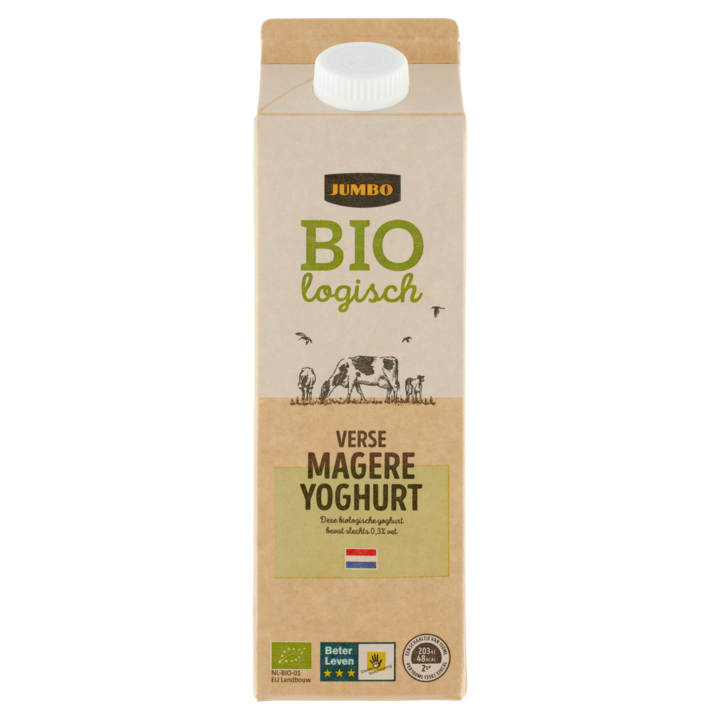 Jumbo Biologisch Verse Magere Yoghurt 1L