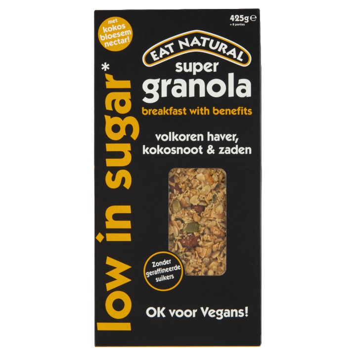 Eat Natural Super Granola Volkoren Haver, Kokosnoot &amp;amp; Zaden 425g