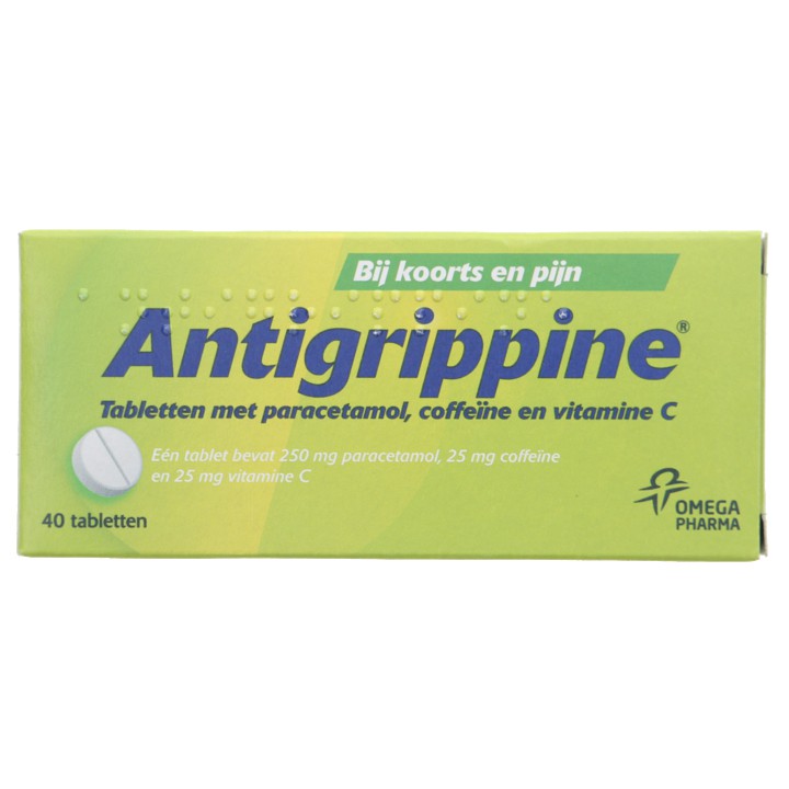 Antigrippine Tabletten bij griep en verkoudheid, 40 stuks