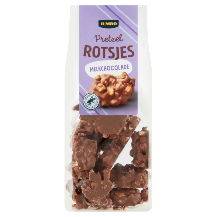 Jumbo Pretzel Rotsjes Melkchocolade 120g