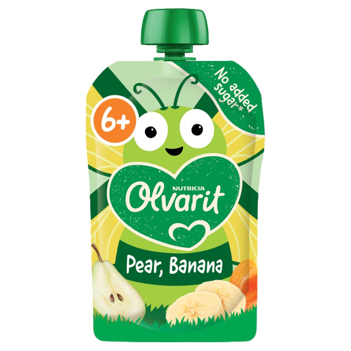 Olvarit Knijpfruit Peer Banaan 6+ Maanden 100g