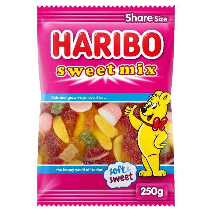 Haribo Sweet Mix, FRUITGOM MET SCHUIM, 250g