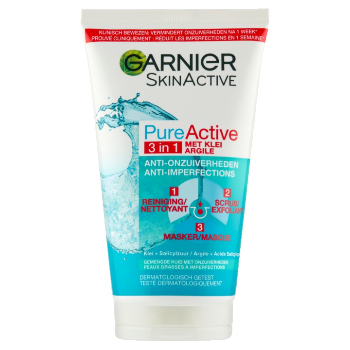 Garnier SkinActive Pure Active 3 in 1 met Klei Argile 150ml