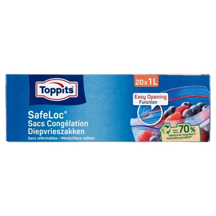 Toppits SafeLoc Diepvrieszakken 1 L 20 Stuks