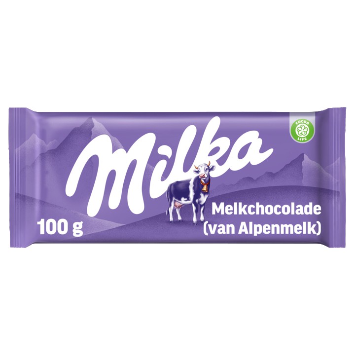 Milka Chocoladereep Alpenmelk 100g