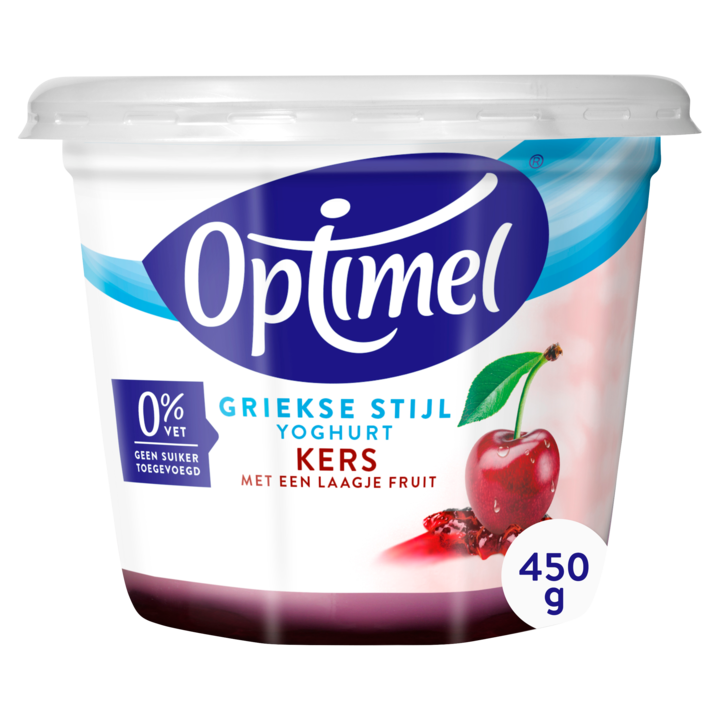 Optimel Yoghurt Griekse stijl kers  1 x 450g
