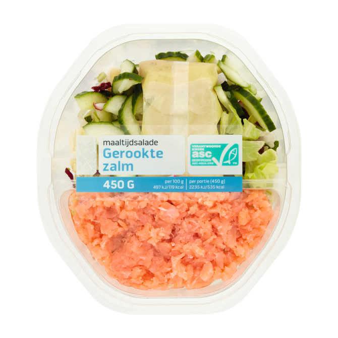 Maaltijdsalade gerookte zalm