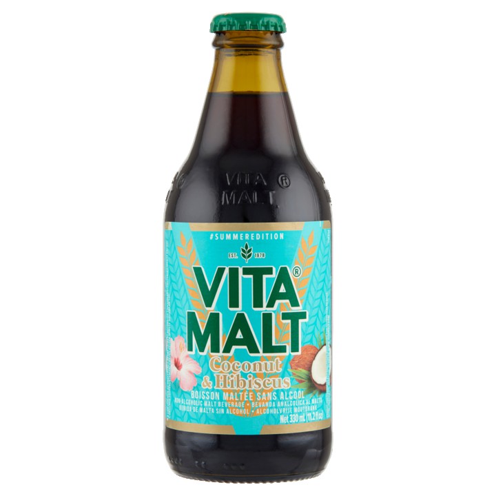 Vita Malt Coconut &amp;amp; Hibiscus Moutdrank - Alcoholvrij - Blik 330ML