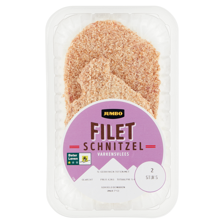 Jumbo Varken Filet Schnitzel Gepaneerd 2 Stuks ca. 250g