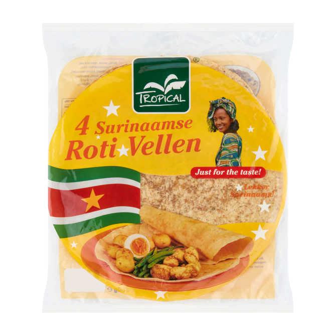 Tropical Surinaamse Roti Vellen 4 Stuks